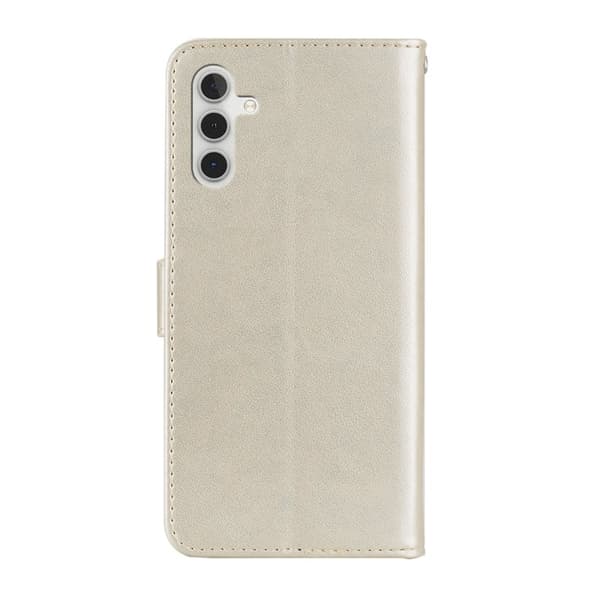 Plånboksfodral för Samsung Galaxy S26 Konstläder med handledsrem - Guld
