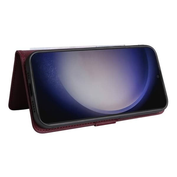 BETOPNICE Samsung Galaxy S24 Plånboksfodral - Detachable Konstläder- Vinröd