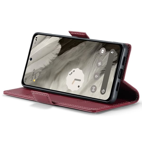 CASEME Plånboksfodral Konstläder till Google Pixel 8 - Röd