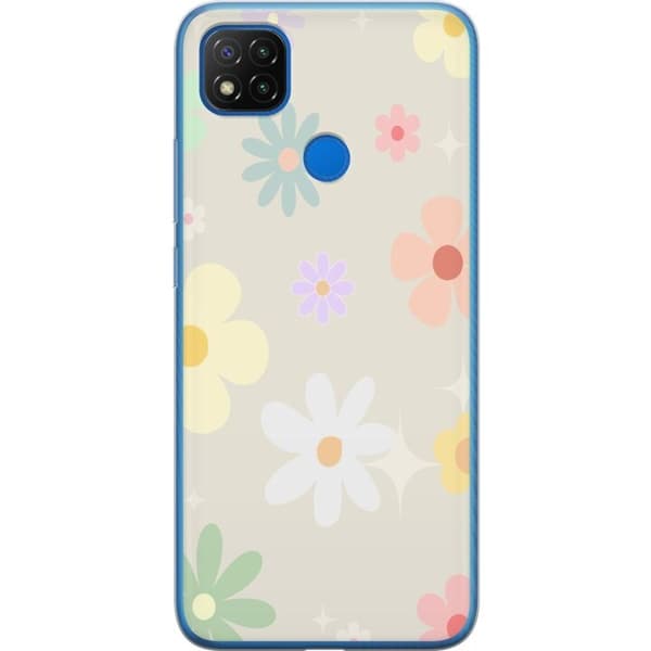 Mobilskal till Xiaomi Redmi 9C med fejdande blommor