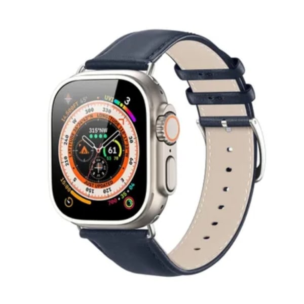 Dux Ducis Apple Watch 42/44/45/49mm nahkaranneke - Sininen