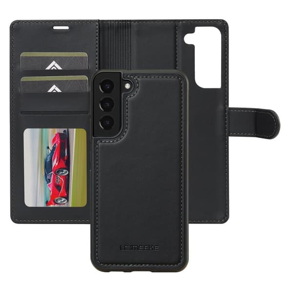 LC.IMEEKE L2 Series Samsung Galaxy S25+ Plånboksfodral Konstläder - Svart