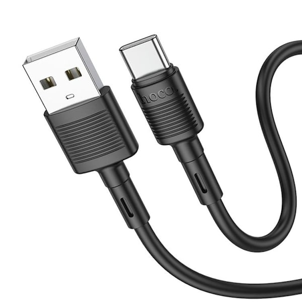 Hoco USB-A - USB-C 3A Kabel 1m X83 - Sort