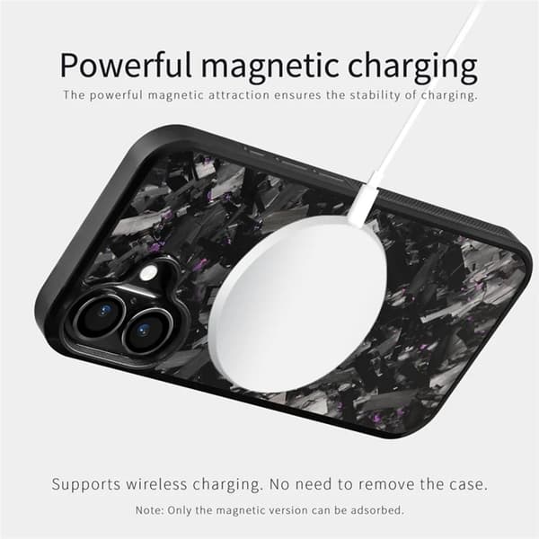 Mobilskal till iPhone 17 MagSafe Aramid Fiber Large Texture - Lila Lila