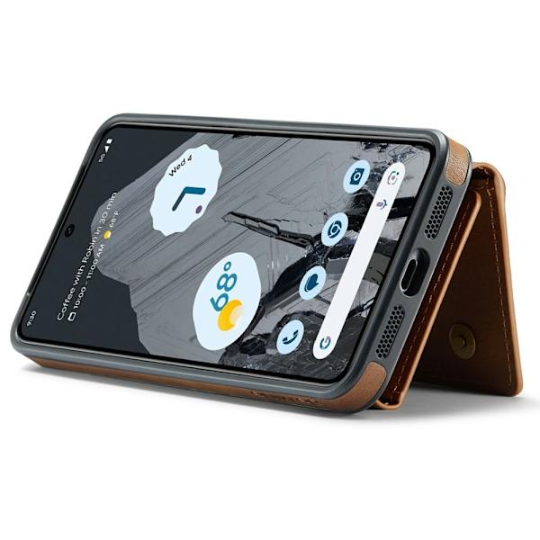 DG.MING M6 Series Konstläder Plånboksfodral för Google Pixel 8 Pro - Brun