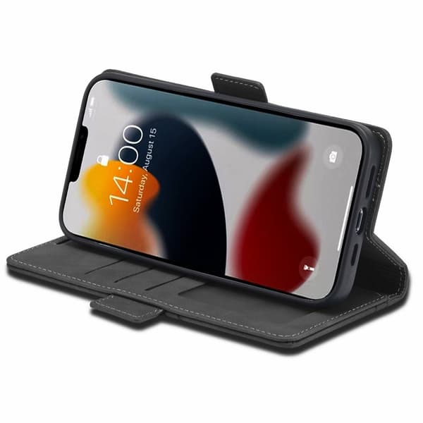 FORWENW F3-Series iPhone 14 Pro Max Plånboksfodral Konstläder - Svart