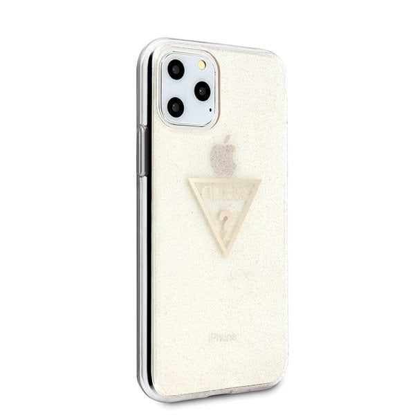 Guess Skal iPhone 11 Pro Glitter Triangle - Guld Yellow