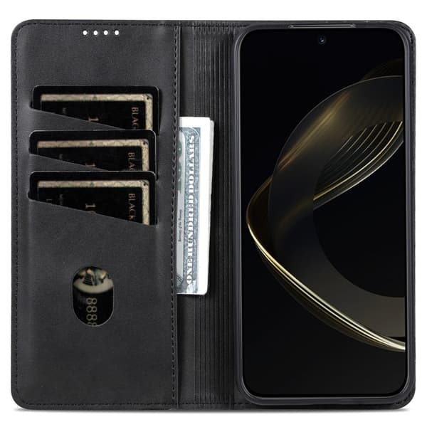 AZNS Xiaomi 15T Plånboksfodral Konstläder - Svart