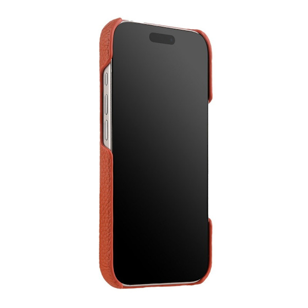 MELKCO Mobilskal till iPhone 17 Pro Max Äkta Läder PC Orange