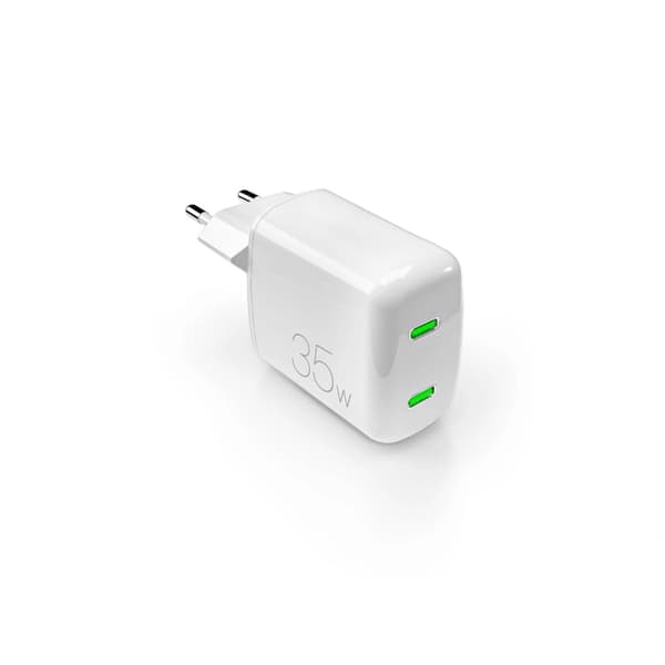Puro Snabbladdare 35W MiniPro GaN 2 x USB-C - Vit