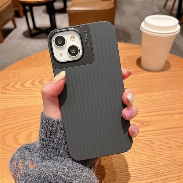 iPhone 14 Mobilskal Aurora Stripes - Svart Svart
