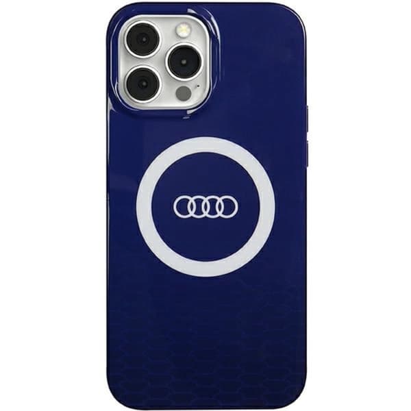 Audi iPhone 13 Pro Max -puhelinkotelo Magsafe IML Big Logo - Sininen Blå