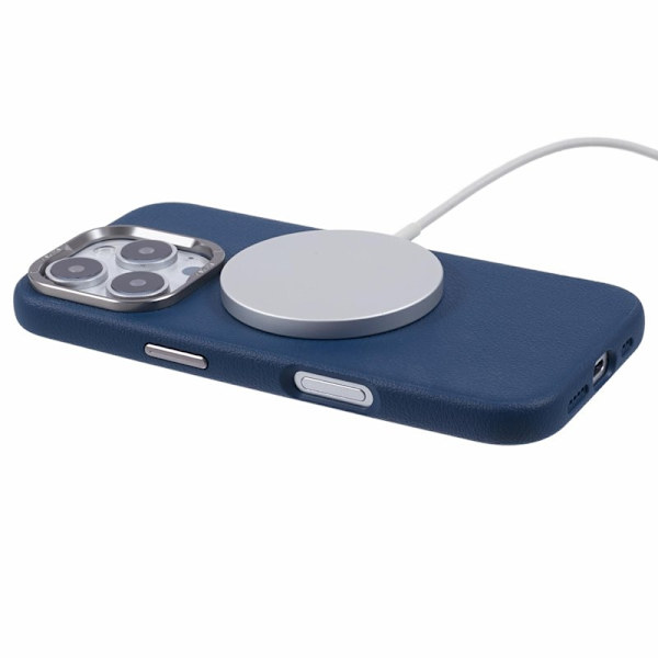 X-LEVEL Mobilskal till iPhone 16 Pro PU Läder + PC Blå