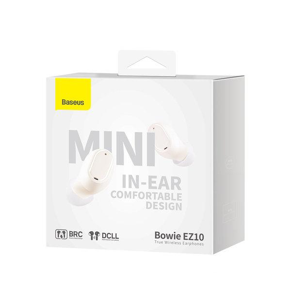 Baseus Bowie EZ10 TWS Bluetooth 5.3 langattomat kuulokkeet - valkoinen