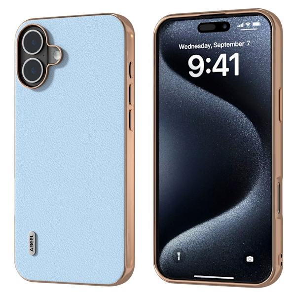 ABEEL Mobilskal till iPhone 16 Plus Electroplating Kantskydd Blå