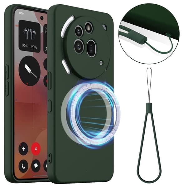 Mobilskal till Nothing Phone (3a) Pro MagSafe Liquid Silikon - Mörkgrön Grön