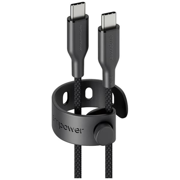 Empower by PanzerGlass USB-C til USB-C 240W kabel 1.2m Racing Svart