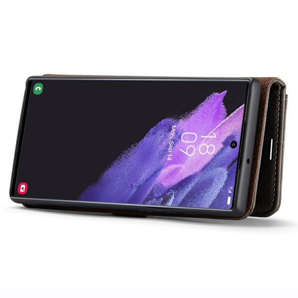 DG.MING Samsung Galaxy S24 Ultra Plånboksfodral Äkta läder Grå