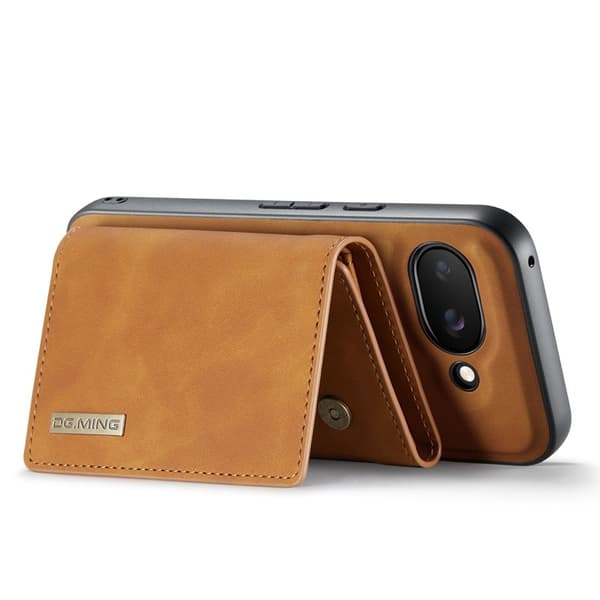 DG.MING M1 Series Mobilskal till Google Pixel 9a Kickstand PU - Brun