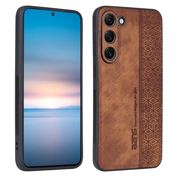 AZNS Samsung Galaxy S23 Plånboksfodral Konstläder - Brun