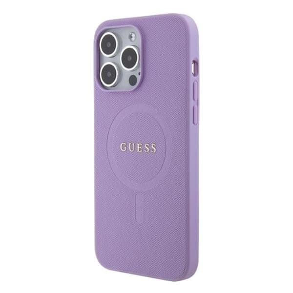 Guess iPhone 15 Pro Max -puhelinkotelo Magsafe Saffiano - Lila Lila