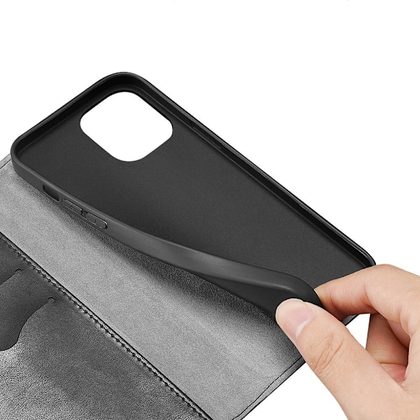 Dux Ducis Læder Punge Etui iPhone 12 Pro Max - Sort Black