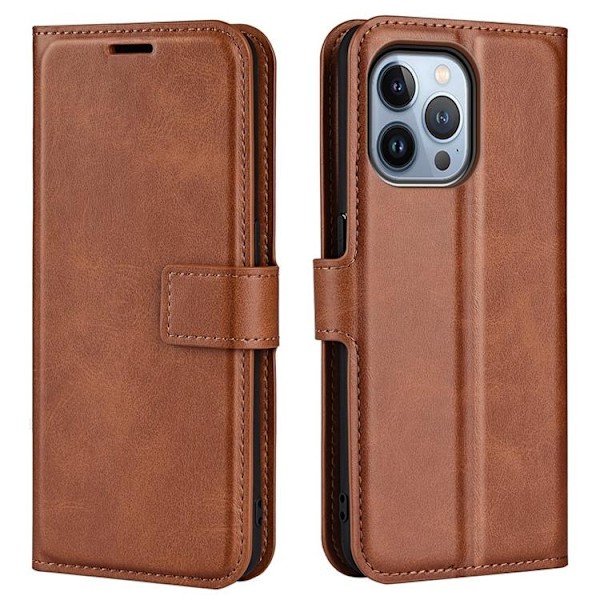 Flip Folio iPhone 14 Pro Max Plånboksfodral - Brun