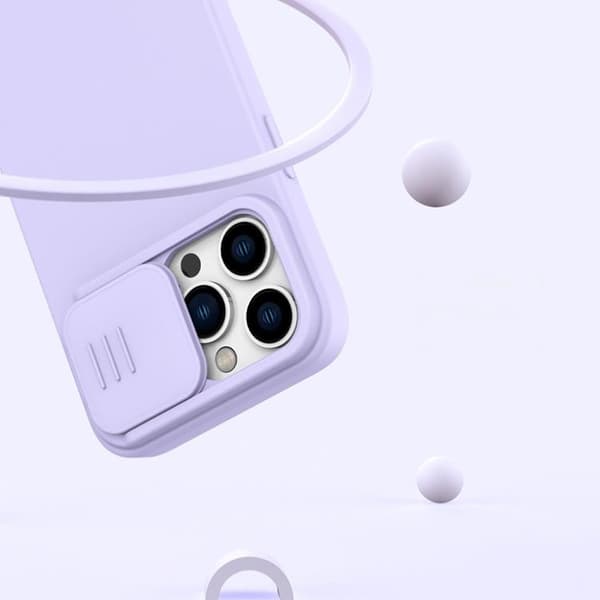 Nillkin Mobilskal till iPhone 14 Pro Max CamShield Silky Silikon - Blå Blå