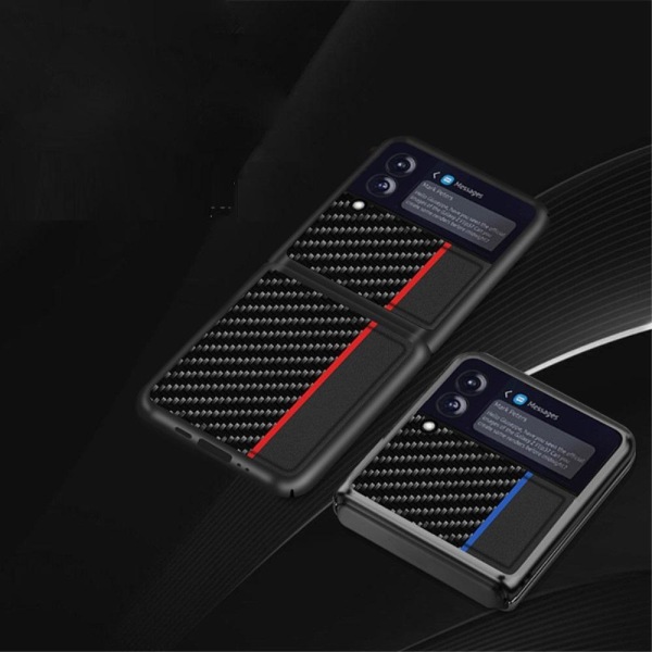 Carbon Stripe mobilskal till Samsung Galaxy Z Flip 3 - Röd Röd