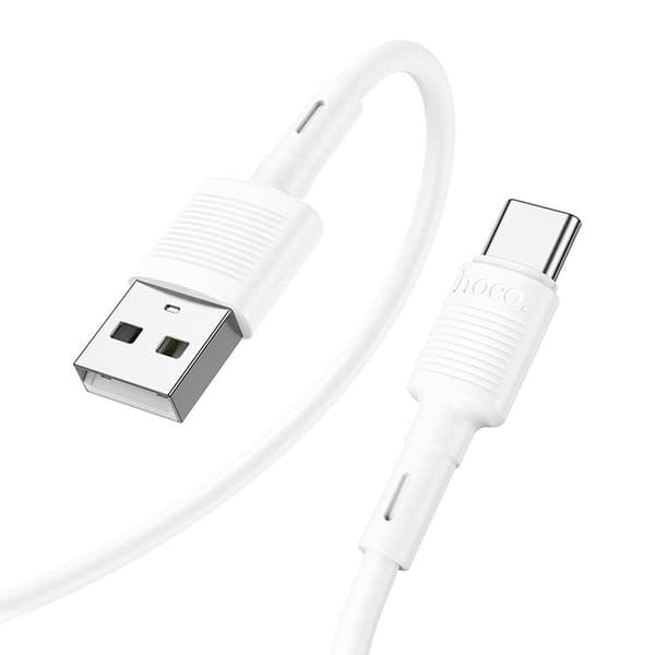 Hoco USB-A - USB-C 63A Kabel 1m X83 - Hvid Vit