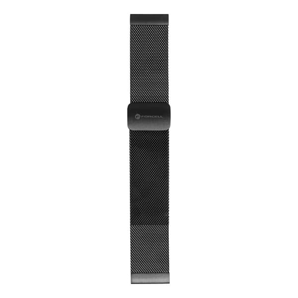Forcell Galaxy Watch 20mm Armbånd Magnetisk Stål FS11 - Sort Svart