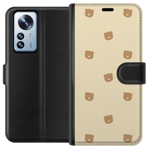 Plånboksfodral till Xiaomi 12 Pro med Björnmönster