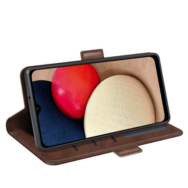 Flip Folio Wallet Cover til Samsung Galaxy A03s - Kaffe