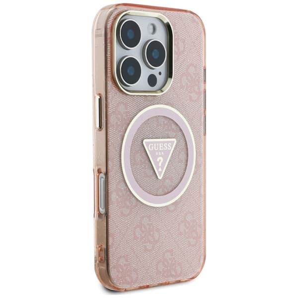 Guess Mobilskal till iPhone 16 Pro Magsafe Glitter - Rosa Rosa