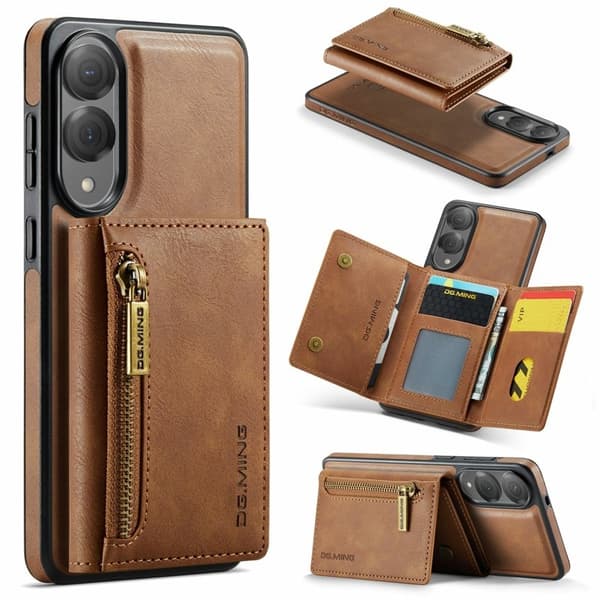 DG.MING M5 Series Mobilskal till Samsung Galaxy S25 Edge Konstläder Brun