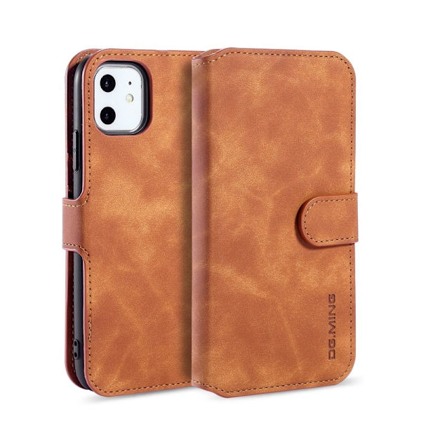 DG.MING Plånboksfodral Konstläder för iPhone 11 6.1" - Brun