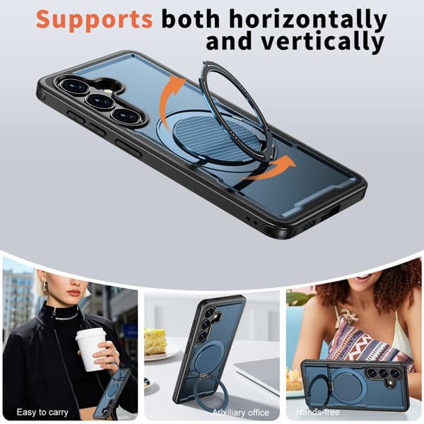 Mobilskal för Samsung Galaxy S26 Plus Magnetiskt TPU + PC Kickstand - Blå