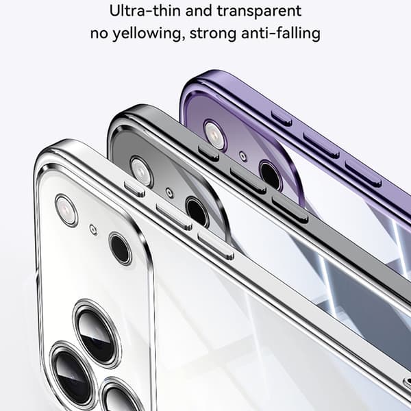 SULADA Mobilskal till iPhone 17 Pro Ultra Clear Electroplating - Lila Lila