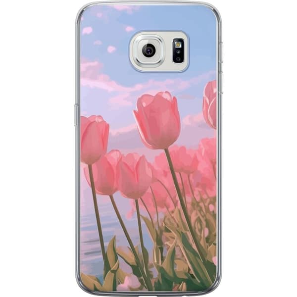 Mobilcover til Samsung Galaxy S6 edge med Rosa Tulipan