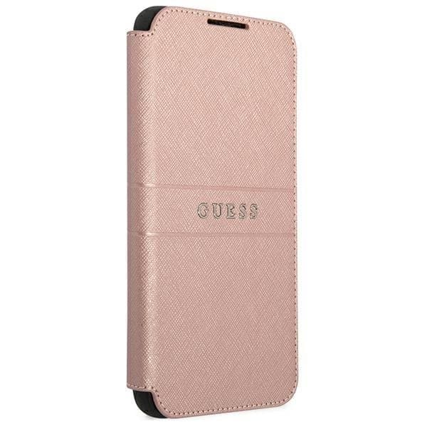Guess Saffiano Stripes Fodral Galaxy S22 Plus - Rosa Rosa