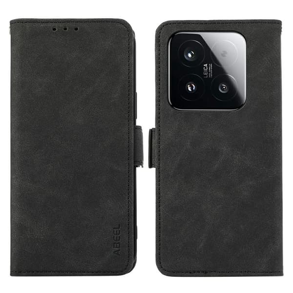 ABEEL Xiaomi 15T Plånboksfodral Konstläder Folio Ställ Svart