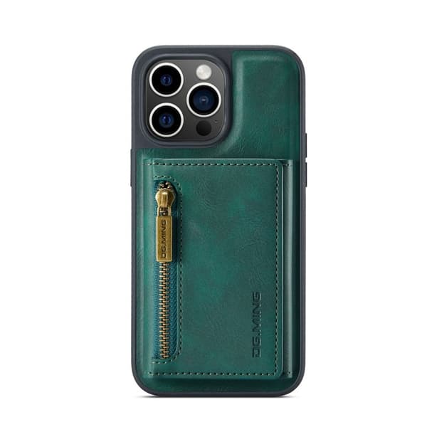DG.MING M5 Series Mobilskal till iPhone 16 Pro Magnetiskt Konstläder Grön