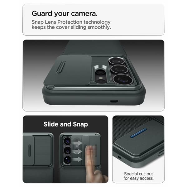 Spigen Mobilskal För Galaxy S26 Ultra Optik Armor - Abyss Grön Grön
