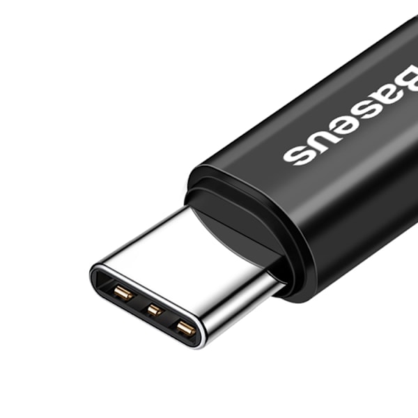 BASEUS USB-C till USB-A kabel 1m Fish Eye - Svart Svart