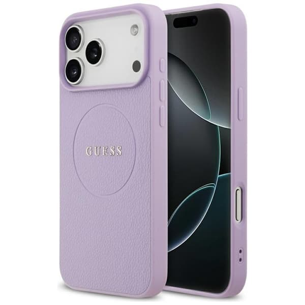 Guess Mobilskal till iPhone 17 Pro Max MagSafe Grained Ring - Lila Lila