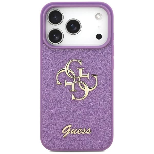 Guess Telefontaske til iPhone 17 Pro Fast Glitter Big 4G - Lilla Lila