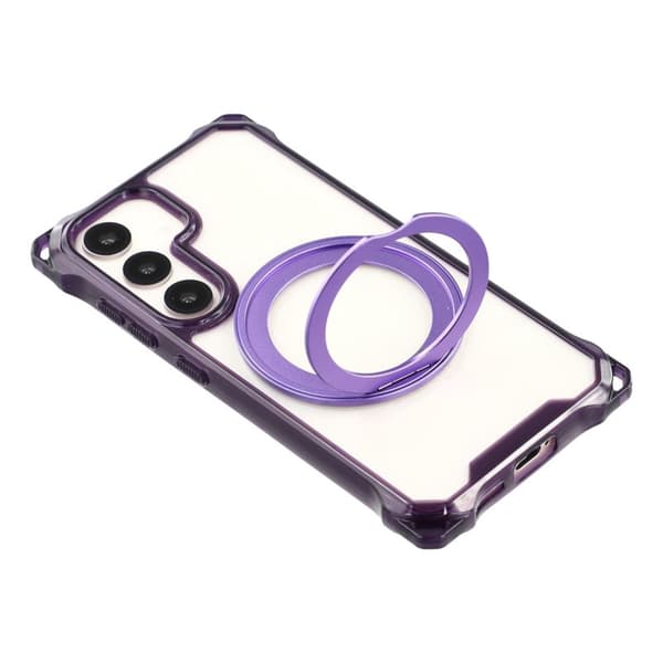 Mobilskal för Samsung Galaxy S26 Magnetiskt Ring Kickstand TPU + PC - Lila