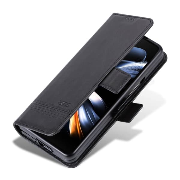 AZNS Samsung Galaxy Z Fold6 Plånboksfodral Konstläder - Svart