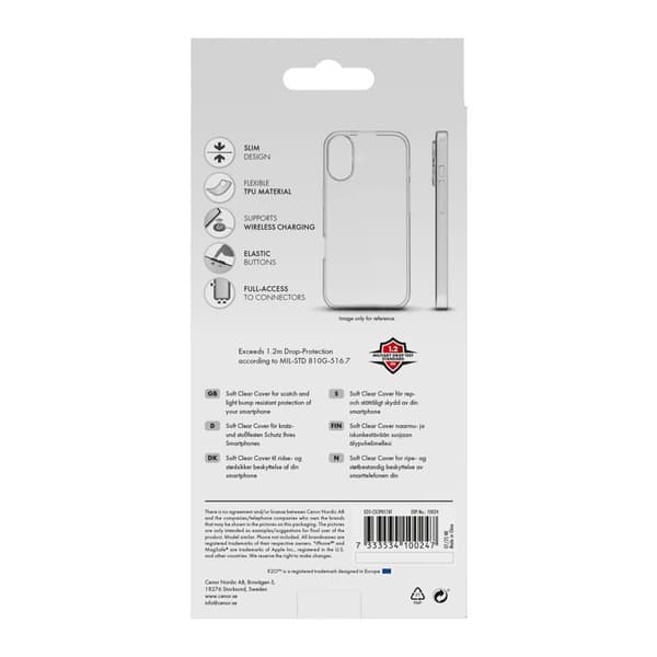 X2O Clear Soft Skal Apple iPhone Air Klar