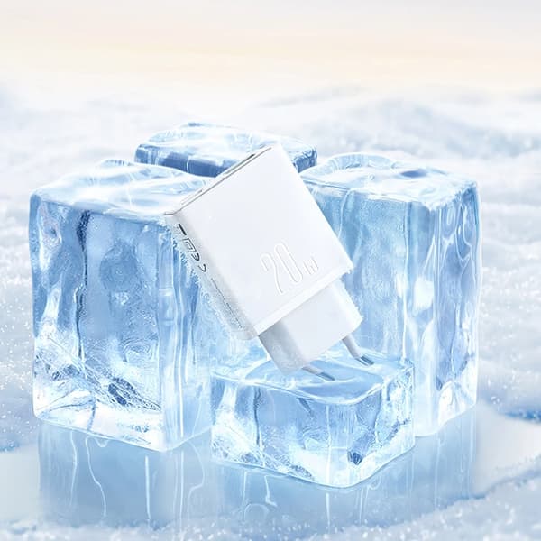 Joyroom Hurtigoplader 20W USB-A - USB-C Super Slim - Hvid Vit